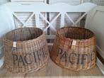 Set van 2 rattan medium pacific lampenkappen riviera maison, Verzenden, Rond