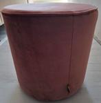 Velvet oudroze poef, merk Woood, Huis en Inrichting, Banken | Sofa's en Chaises Longues, Ophalen, Zo goed als nieuw, Eenpersoons