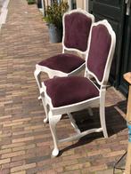 Twee antieke stoelen stijl: barok/gustaviaans/chippendale, Huis en Inrichting, Stoelen, Twee, Wit, Zo goed als nieuw, Hout