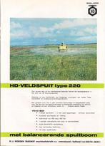 Folder hd-veldspuit type 220 landbouw - veeteelt h.j., Ophalen, Gelezen