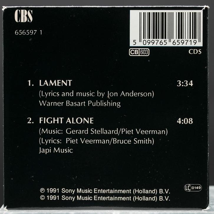 3,5 Inch CD Piet Veerman (the Cats) Lament / Fight Alone, Cd's en Dvd's, Cd's | Pop, Zo goed als nieuw, 2000 tot heden, Verzenden