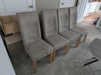 Gratis af te halen 4 eetkamerstoelen, Huis en Inrichting, Stoelen, Ophalen, Hout, Gebruikt, Vier