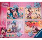 Minnie mouse puzzel 4 stuks, Ophalen of Verzenden, 10 tot 50 stukjes, Zo goed als nieuw