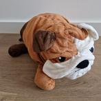 Knuffel bulldog xl Ikea bruin donkerbruin hond K5526, Hond, Ophalen of Verzenden, Zo goed als nieuw