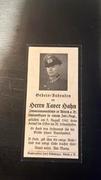 WO2 bidprentje duitse militair, Verzamelen, Militaria | Tweede Wereldoorlog, Verzenden, Duitsland, Foto of Poster