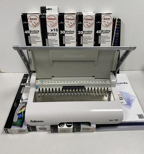 Fellowes Star 150 inbindmachine + bindringen, Diversen, Bureau-accessoires, Gebruikt, Ophalen of Verzenden