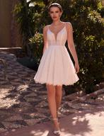 Nieuwe korte trouwjurk Marygold, Kleding | Dames, Trouwkleding en Trouwaccessoires, Ophalen of Verzenden, Zo goed als nieuw, Wit