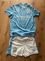 Manchester City voetbal tenue, Sport en Fitness, Voetbal, Maat XS of kleiner, Ophalen, Zo goed als nieuw, Set