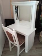 Kaptafel met grote Spiegel en stoel, Huis en Inrichting, Ophalen, Gebruikt, 100 tot 150 cm, 50 tot 100 cm