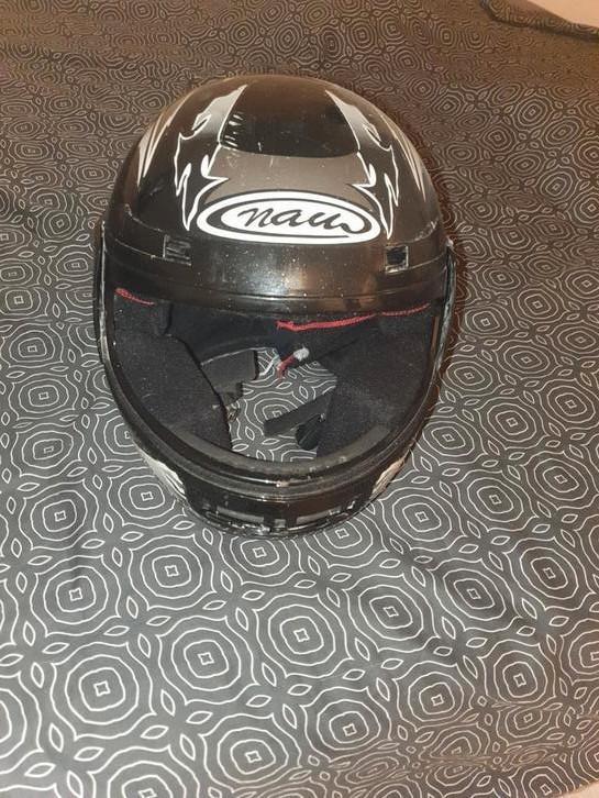 Nau motorhelm lees beschrijving, Fietsen en Brommers, Brommerhelmen, Gebruikt, Medium, Ophalen of Verzenden