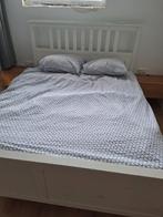 Ikea Hemnes bed 160x200 met lattenbodem, Gebruikt, Ophalen, Tweepersoons