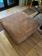 Hocker van zacht leer, Huis en Inrichting, Ophalen, Gebruikt, Vierkant, Leer