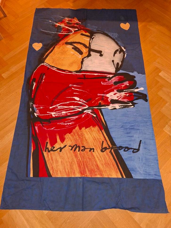 Herman Brood doek met certificaat - Groot Formaat, Antiek en Kunst, Antiek | Kleden en Textiel, Ophalen of Verzenden