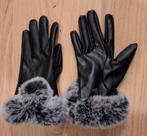 Zwarte leren handschoenen., Kleding | Dames, Ophalen of Verzenden, Nieuw, Handschoenen