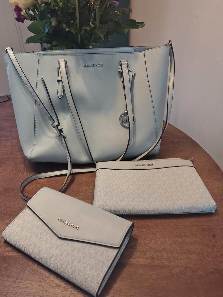 Michael Kors Set - Tas & Tasjes, Sieraden, Tassen en Uiterlijk, Tassen | Damestassen, Gebruikt, Handtas, Overige kleuren, Ophalen of Verzenden