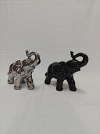 Olifanten zilver of zwart gekleurd. Keramisch, Verzamelen, Beelden en Beeldjes, Ophalen of Verzenden, Nieuw, Dier