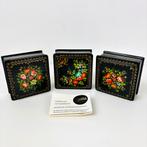 3 russische lakdoos handbeschilderd Korona certificaat, Ophalen of Verzenden