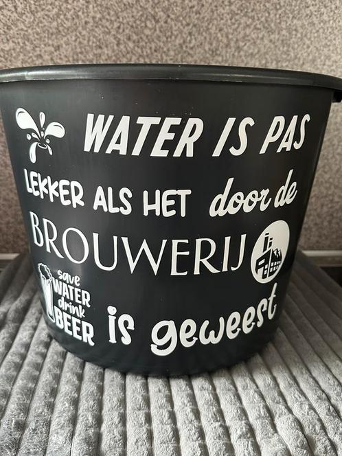 Tekst emmer, Huis en Inrichting, Emmers, Nieuw, Kunststof, Ophalen of Verzenden