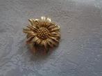 goudkl zonnebloem als broche nr br 0253 r, Sieraden, Tassen en Uiterlijk, Broches, Ophalen of Verzenden, Nieuw, Goud, Overige materialen