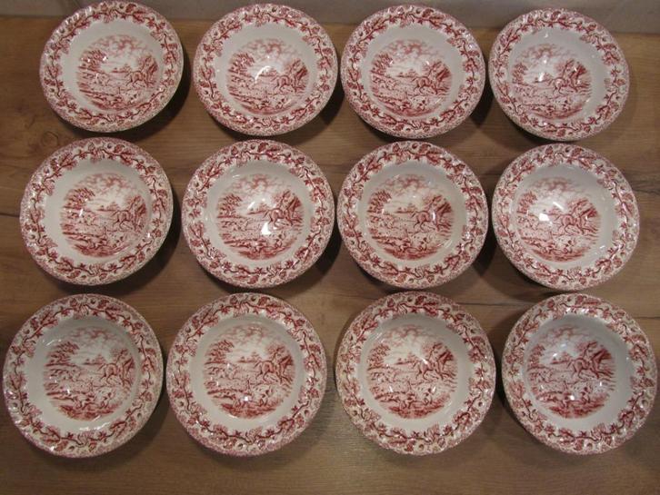 12 Myotts Country Life compoteschaaltjes, Huis en Inrichting, Keuken | Servies, Zo goed als nieuw, Porselein, Ophalen of Verzenden