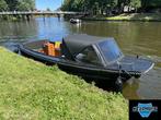 Praktisch nieuwe stalen sloep / boot met buiskap, Gebruikt, Staal, Benzine, 6 meter of meer