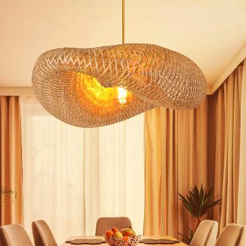 Boho Bamboe rieten hanglamp modern 