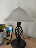 Gerookt glas tafellamp, Ophalen, Zo goed als nieuw, Glas, Minder dan 50 cm