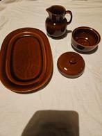 Vintage Bruin Aardewerk Servies Set jaar 80, Huis en Inrichting, Ophalen, Gebruikt, Overige typen, Overige stijlen