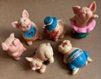 Varkentjes vintage - harde kwaliteit 6-7cm groot - 6x, Ophalen of Verzenden, Zo goed als nieuw