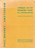 Veilingcatalogus 1961 PAUL BRAND Mej. G ten Cate de Vries. L, Gelezen, Ophalen of Verzenden, Catalogus