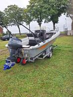 visserboot 60pk, Watersport en Boten, Vis- en Consoleboten, Ophalen, Gebruikt, 3 tot 6 meter, Buitenboordmotor