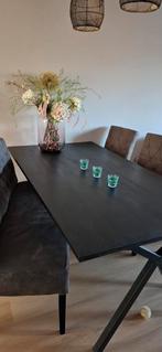 Eettafel, bankje en 3 stoelen, Ophalen, Gebruikt, 50 tot 100 cm, Vijf personen of meer