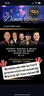 Dinnershow at sea dronten 18 oktober, Drie personen of meer