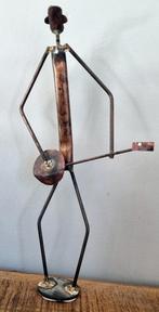 koperen beeldje, gitarist, Verzamelen, Beelden en Beeldjes, Ophalen of Verzenden, Zo goed als nieuw, Mens