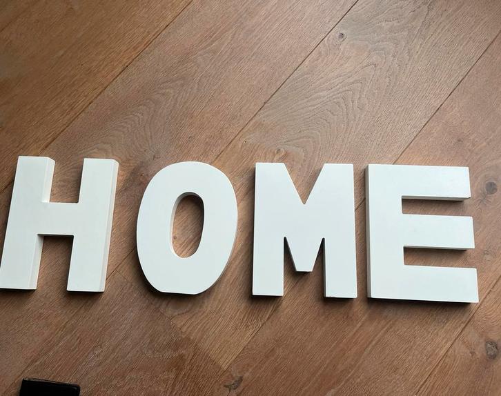 Houten letters ‘ HOME’, Huis en Inrichting, Woonaccessoires | Tekstborden en Spreuken, Gebruikt, Ophalen of Verzenden