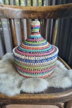 afrikaanse opbergmandje bijou mandje multicolor handgemaakt, Mand, Rond, Nieuw, Ophalen of Verzenden