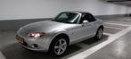 Mazda MX5 NC 1.8 Exclusive 6-2006 97.000 km  Satin silver, Auto's, Mazda, Achterwielaandrijving, Zwart, 4 cilinders, Cabriolet