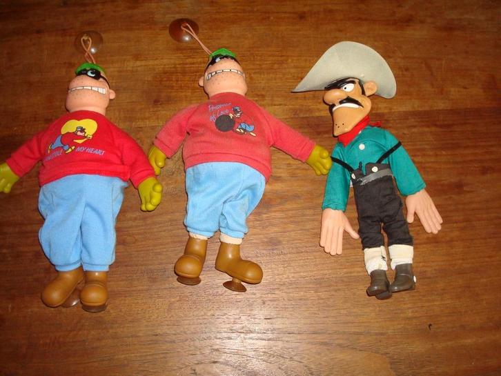 3X PLUSCHE DISNEY EN LUKY LUKE / DALTON, Verzamelen, Disney, Beeldje of Figuurtje, Overige figuren, Ophalen of Verzenden