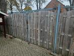 Spijlen hekwerk met punt en poort. 35 meter B & G hekwerk, Tuin en Terras, Tuinhekken en Hekwerk, Ophalen, Zo goed als nieuw, IJzer