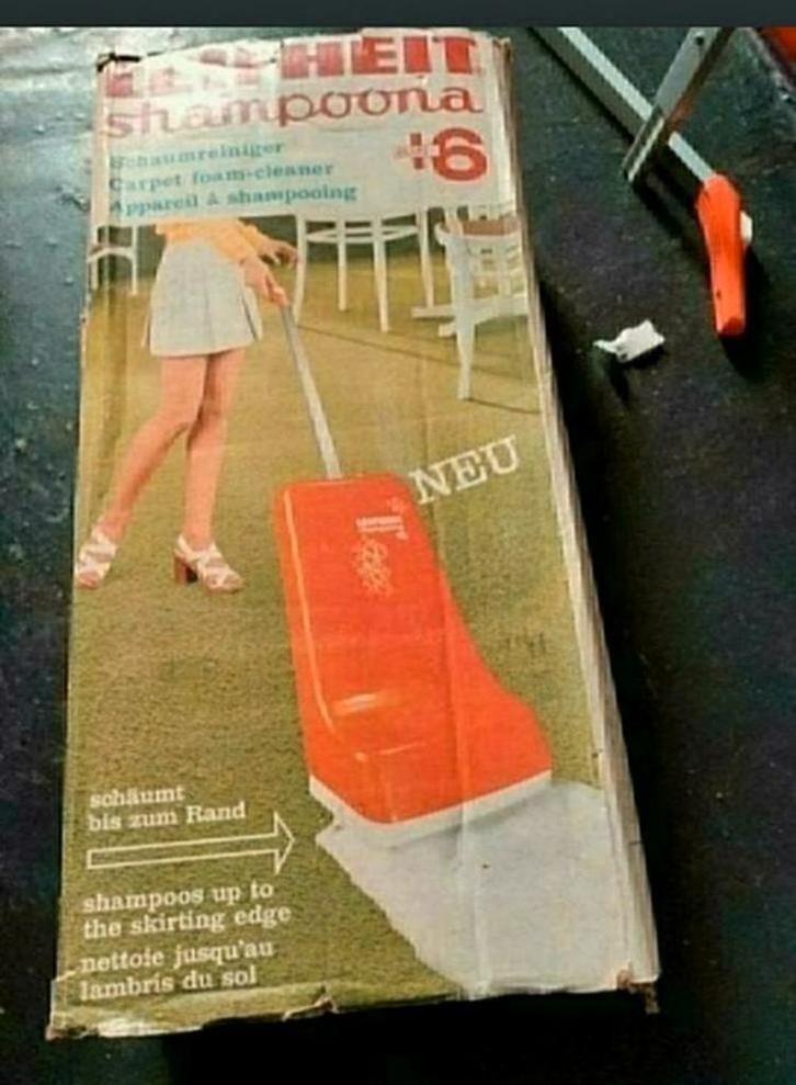 Shampoo-roller,Oranje,RETRO,1970,borstel,Shampoona,Teppich, Huis en Inrichting, Stoffering | Tapijten en Kleden, Gebruikt, Overige kleuren