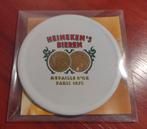 Heineken Vintage Coaster Porselein ‘70’s., Ophalen of Verzenden, Nieuw, Viltje(s), Heineken