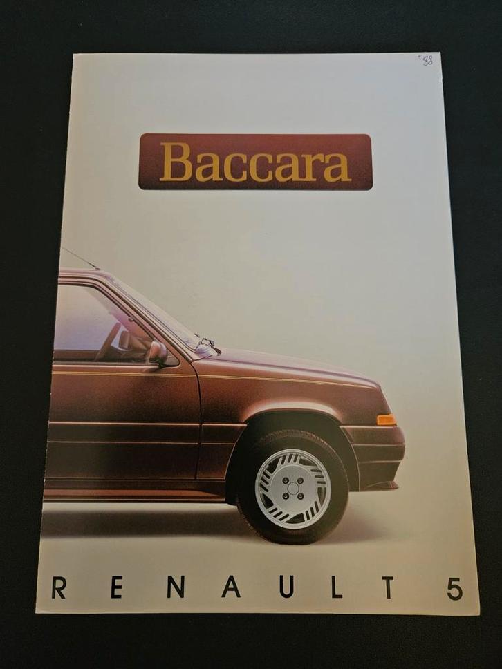 Brochure Renault 5 Baccara 1988, Boeken, Auto's | Folders en Tijdschriften, Zo goed als nieuw, Renault, Ophalen of Verzenden
