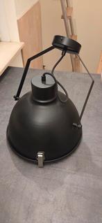 Plafondlamp zwart metaal, Huis en Inrichting, Lampen | Plafondlampen, Ophalen, Gebruikt, Metaal, Industrieel