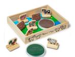 Houten stempelset boerderij van Melissa and Doug, ZGAN, Ophalen of Verzenden, Zo goed als nieuw, Overige typen