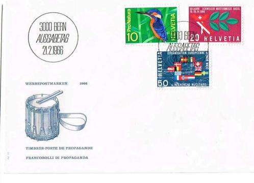 Zwitserland 1966 Vogel EXPO EUROPA Trommel, Postzegels en Munten, Postzegels | Eerstedagenveloppen, Onbeschreven, Europa, Ophalen of Verzenden