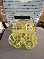 Vintage Gele Flessenhouder flessenmand flessenrek, Ophalen of Verzenden, Gebruikt