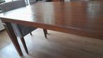 Massief eiken eettafel, 225x10x78, t.e.a.b., Ophalen, 200 cm of meer, 50 tot 100 cm, Zo goed als nieuw