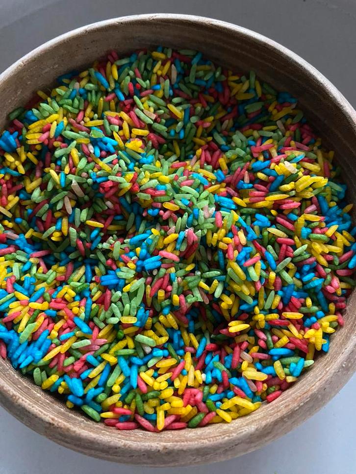 Speelrijst Mix 400g - Sensory Play, Kinderen en Baby's, Speelgoed | Educatief en Creatief, Nieuw, Ontdekken, Ophalen of Verzenden