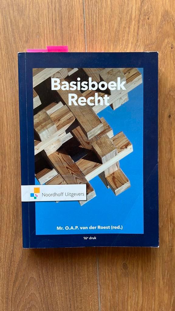 Basishandboek Recht 16e druk, Boeken, Studieboeken en Cursussen, Gelezen, HBO, Gamma, Verzenden
