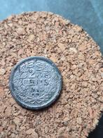 Zilveren 25 cent 1915 - Wilhelmina, Zilver, 25 cent, Ophalen of Verzenden, Koningin Wilhelmina